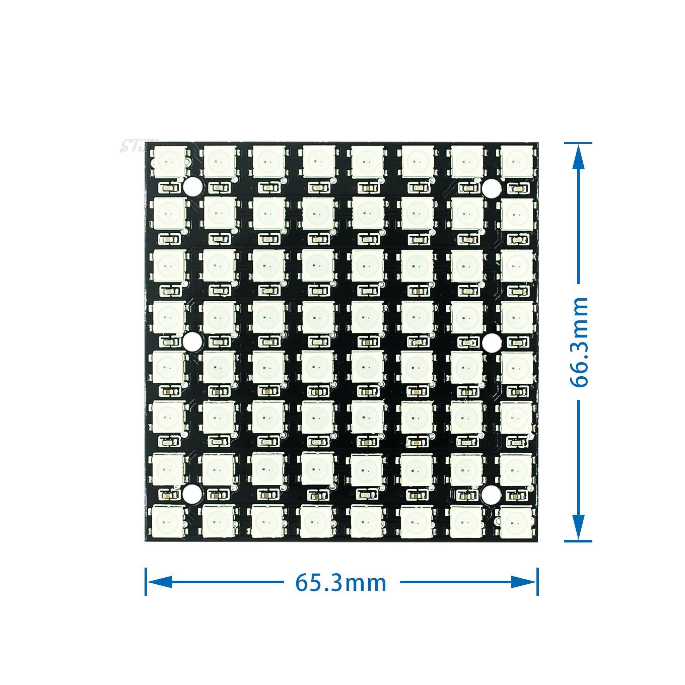 WS2812 smd LED 5050 RGB 8x8 64 - Rgb Led Matrix 8X8 avis et prix