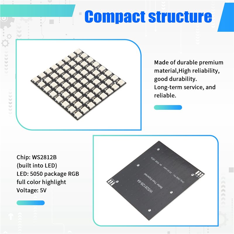 2025 Trend WS2812 LED 5050 RGB - Rgb Led Matrix 8X8 avis et prix