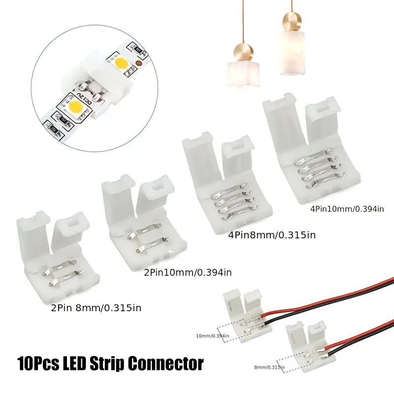 10Pcs LED Strip Connector 8MM  - Rgb Led Matrix 8X8 avis et prix