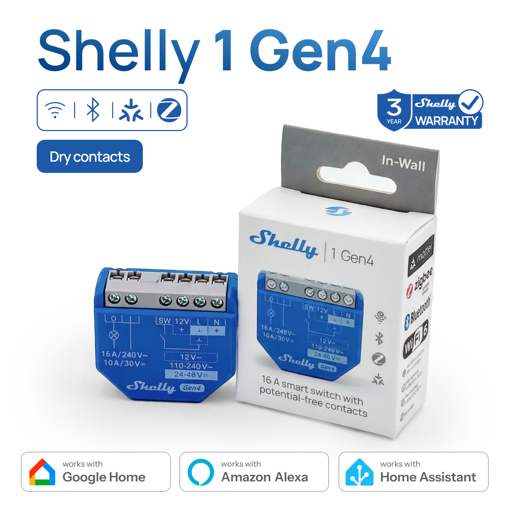 Shelly 1 Gen4 Zigbee Dry Conta - Shelly Relay Module avis et prix