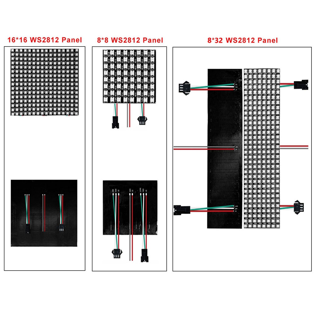 DC5V WS2812B 8*8 16*16 8*32 Fl - Rgb Led Matrix 8X8 avis et prix