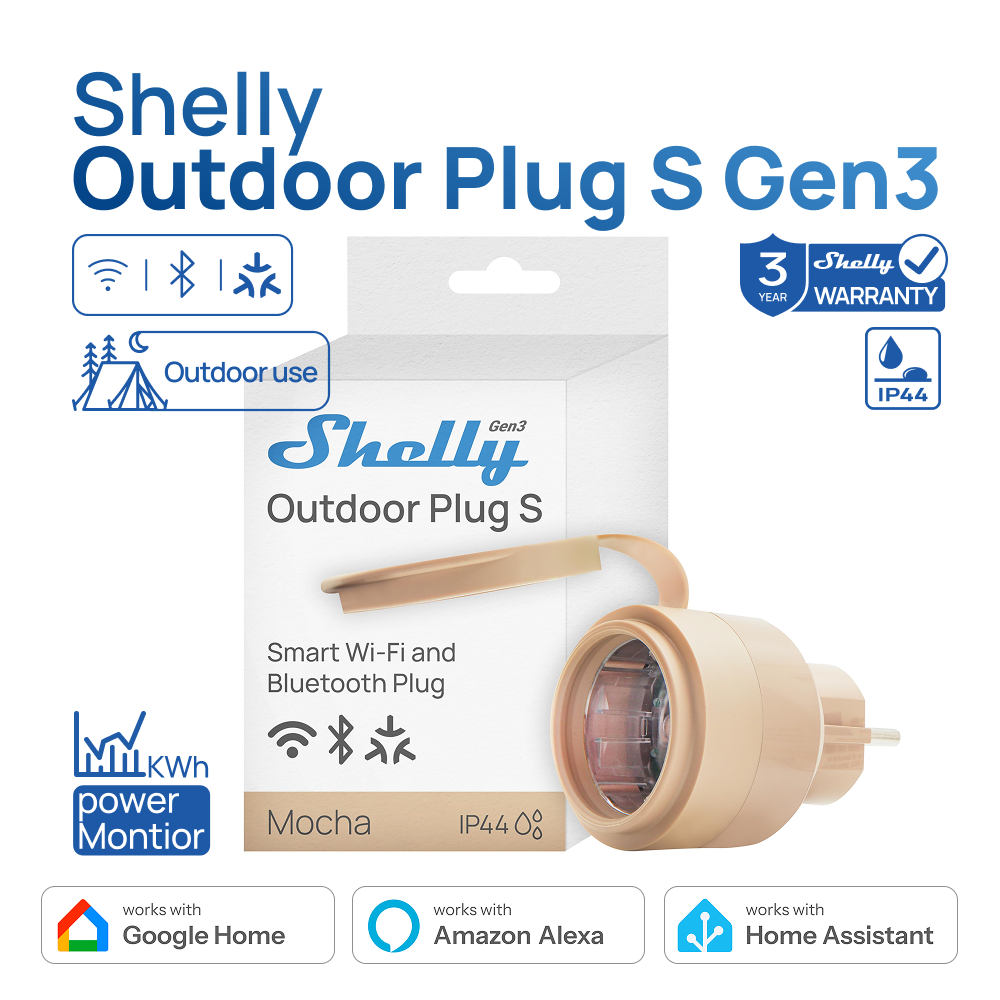 Shelly Outdoor Plug S Gen3 Pow - Shelly Relay Module avis et prix