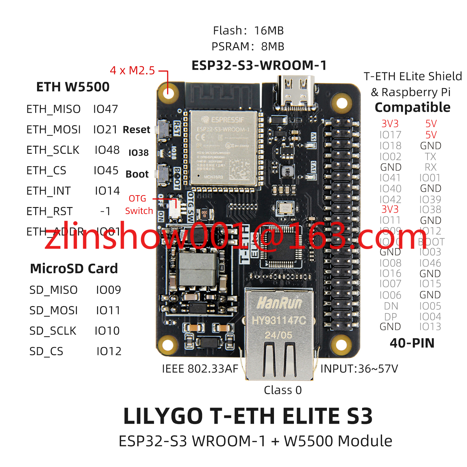 T-ETH-ELite ESP32-S3 Ethernet  - Ethernet Module W5500 avis et prix