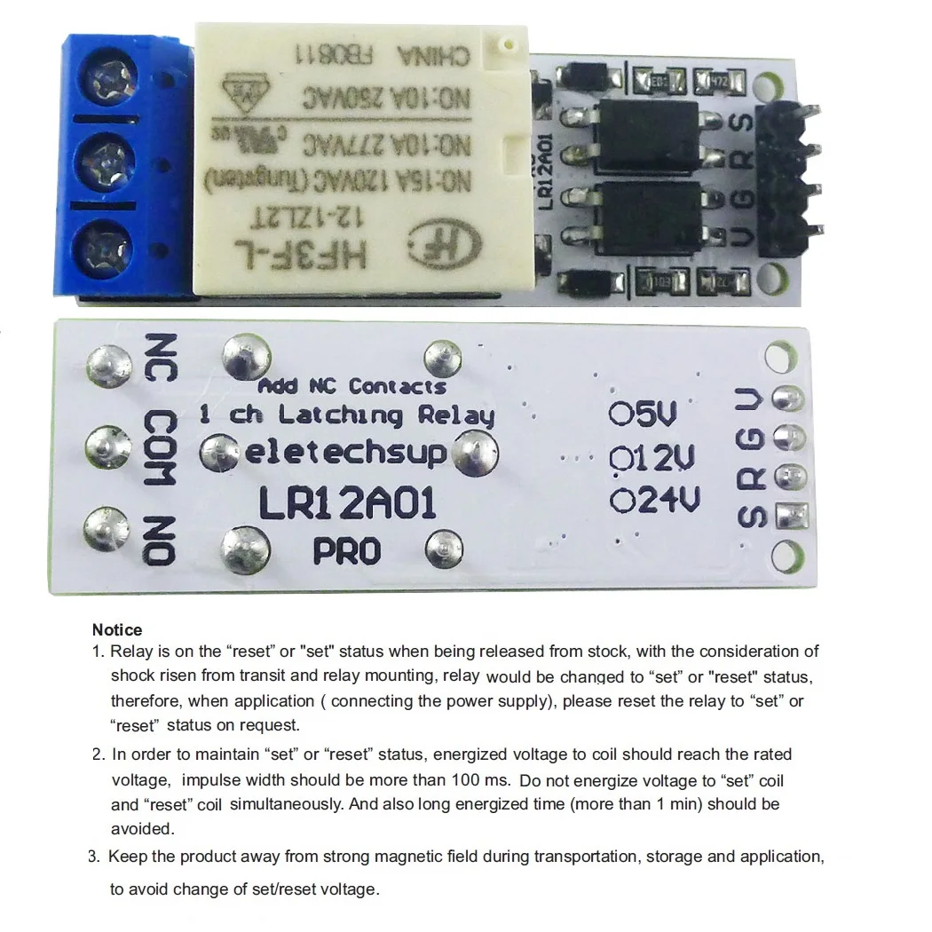 LR12A01 Magnetic Latching Rela - Shelly Relay Module avis et prix