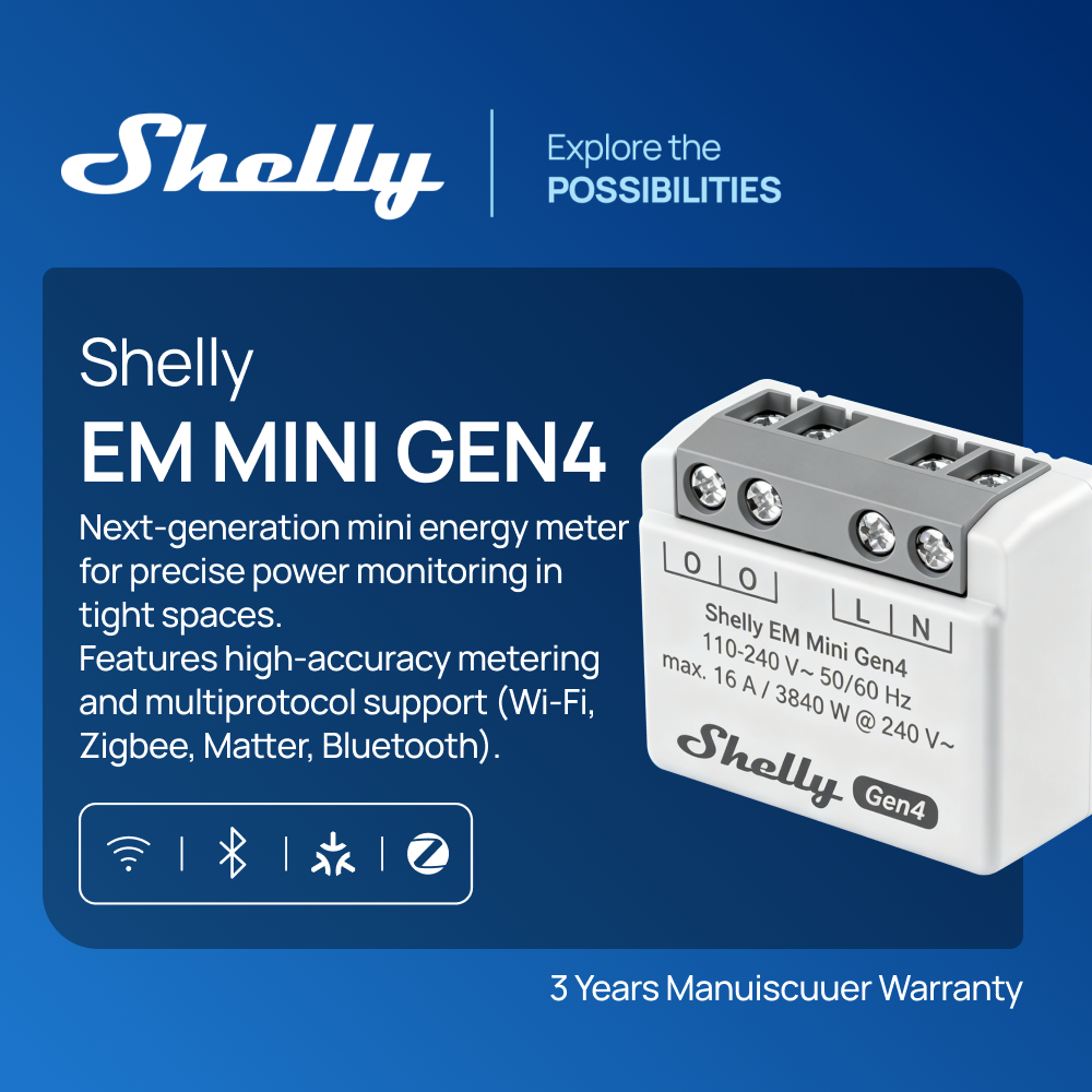 Shelly EM Mini Gen4 Matter Com - Shelly Relay Module avis et prix