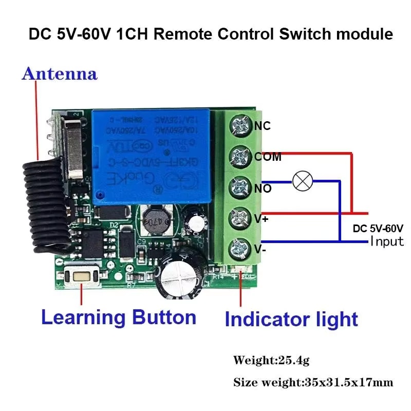RF Switch 433Mhz 4CH Transmitt - 433Mhz Receiver Module avis et prix