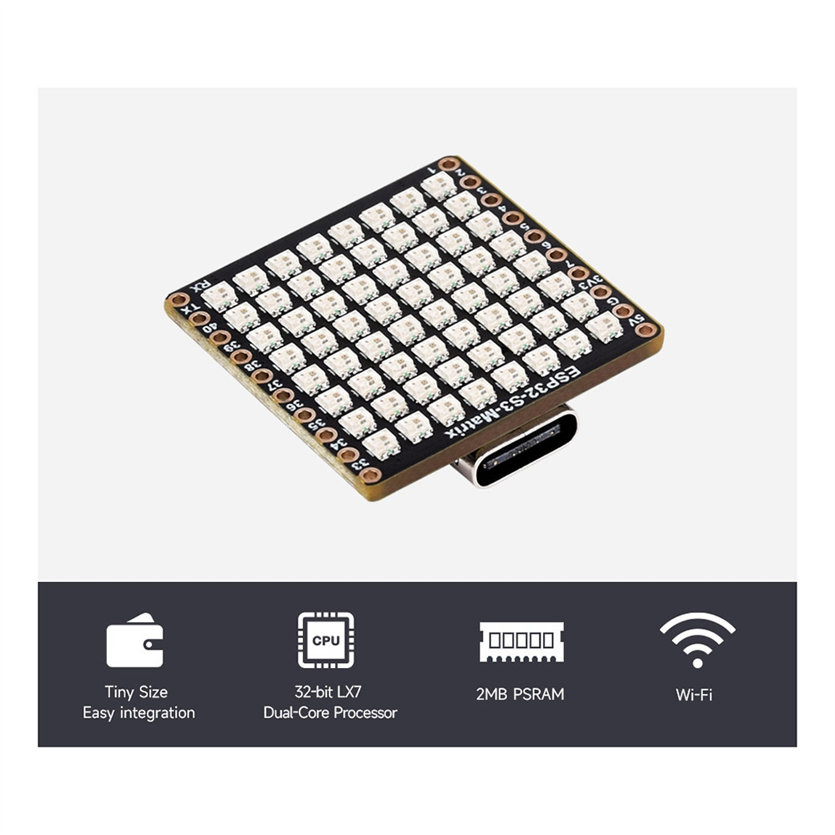 ABGN ESP32-S3 Development Boar - Rgb Led Matrix 8X8 avis et prix