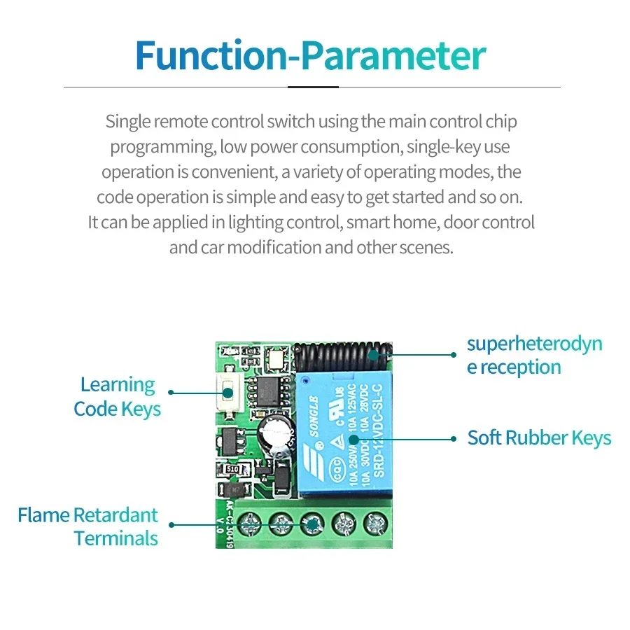DC 12V Remote Control Smart Sw - 433Mhz Receiver Module avis et prix