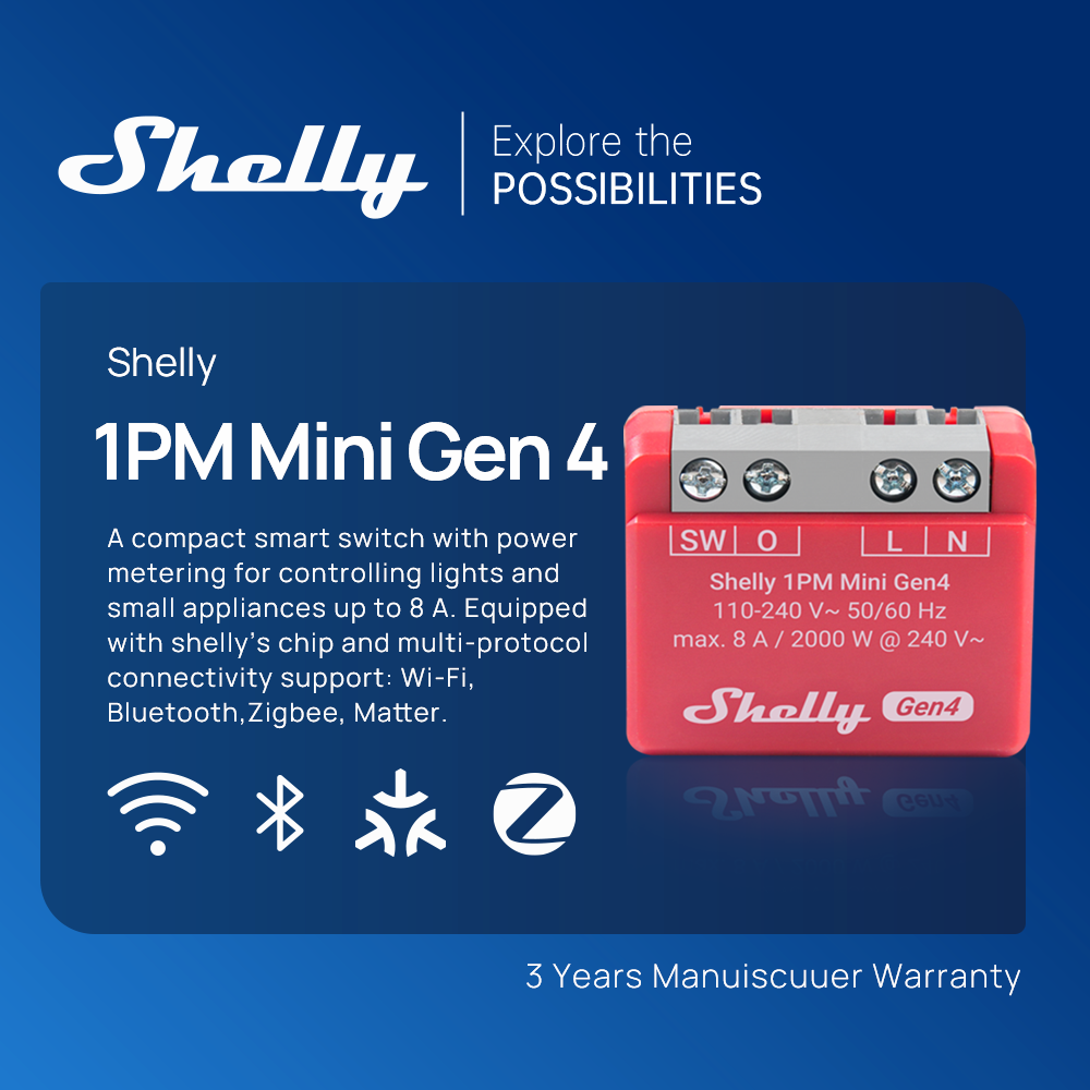 Shelly 1PM Mini Gen4 Zigbee Sm - Shelly Relay Module avis et prix