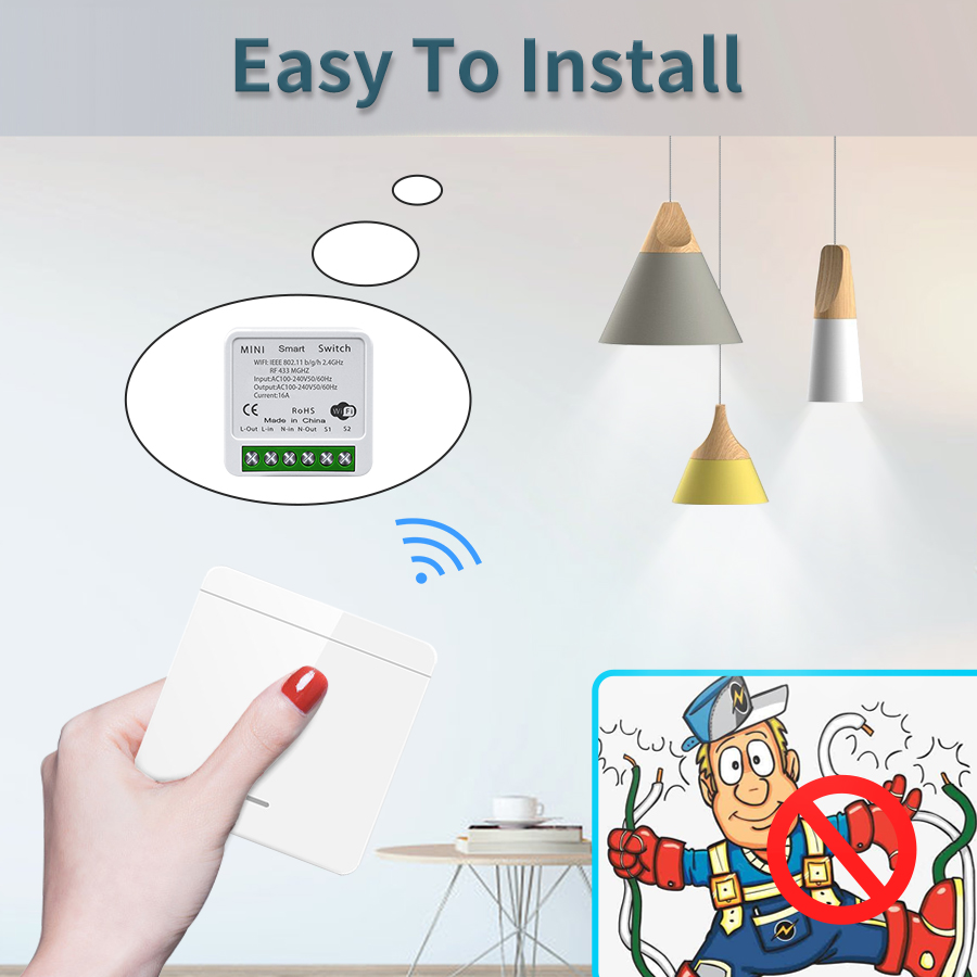 16A Tuya WiFi DIY Smart Switch - Home Automation Industry avis et prix