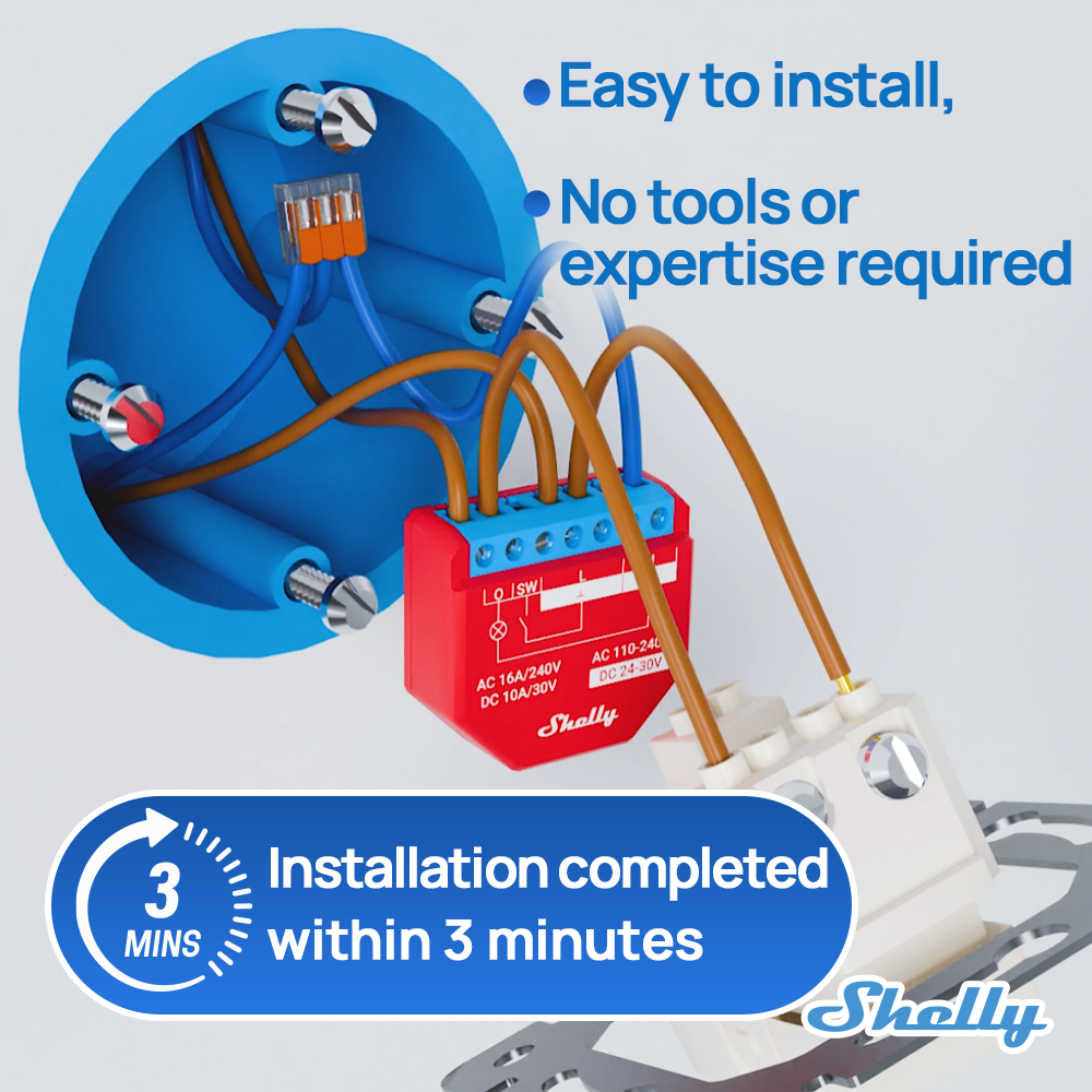 Shelly Plus 1PM Smart Home Lif - Shelly Relay Module avis et prix
