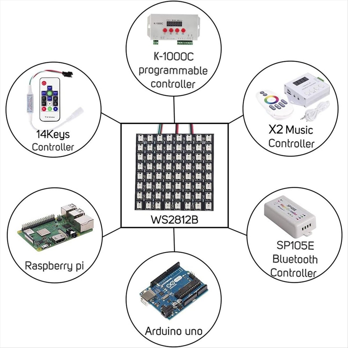 A36R WS2812B Dot Matrix Screen - Rgb Led Matrix 8X8 avis et prix