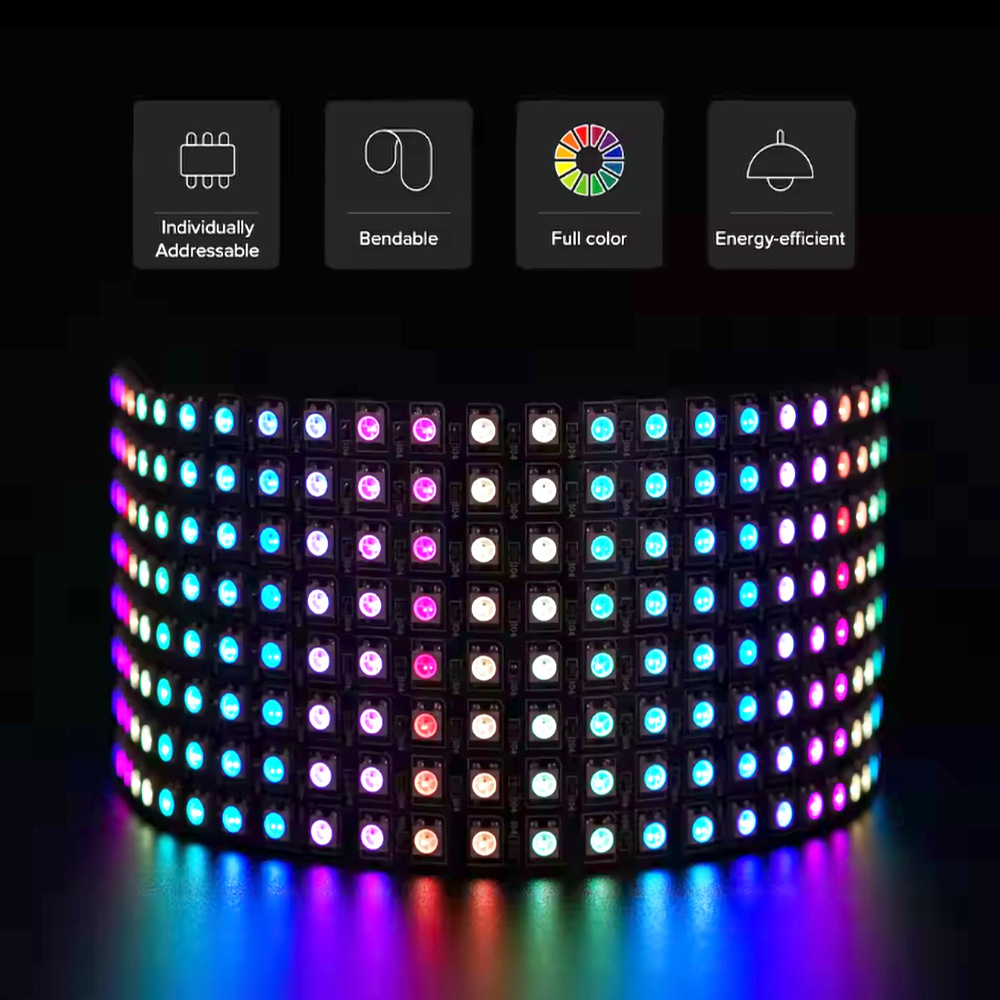 DC5V WS2812B RGB LED Panel Scr - Rgb Led Matrix 8X8 avis et prix
