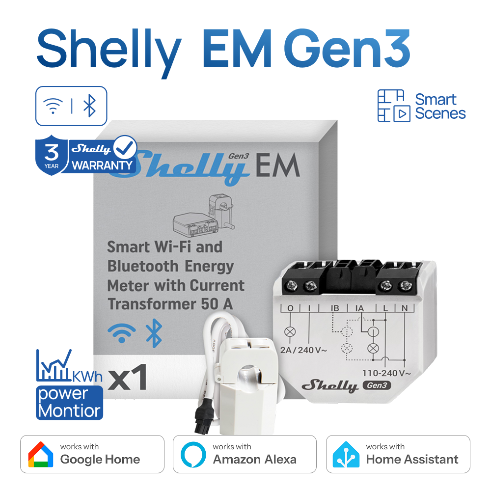 Shelly EM Gen3 Smart Home WiFi - Shelly Relay Module avis et prix