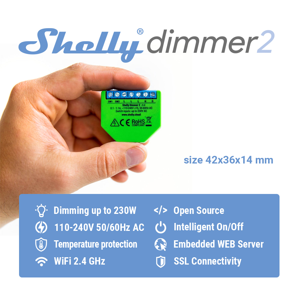 Shelly Dimmer 2 Smart Switch M - Shelly Relay Module avis et prix