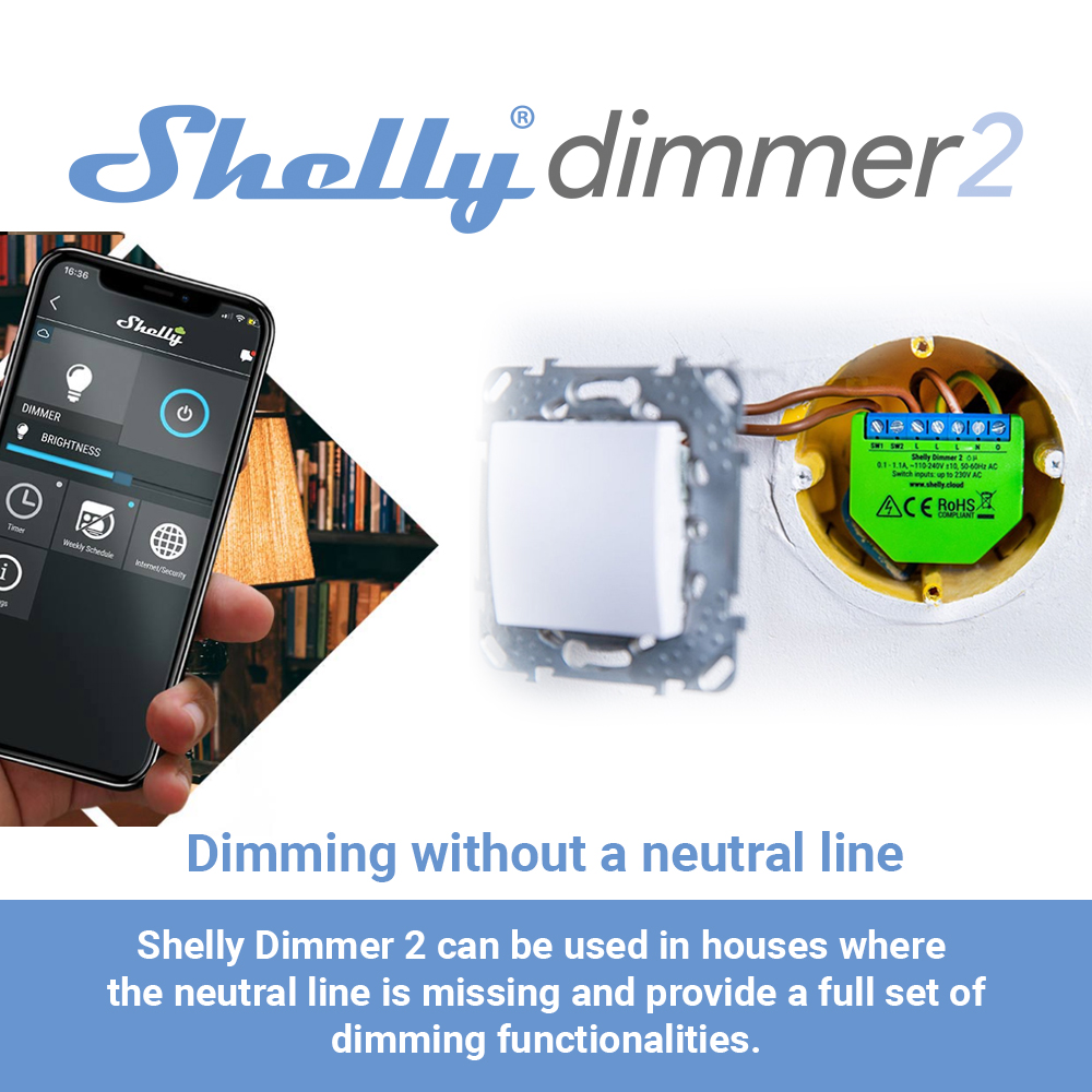 Shelly Dimmer 2 Smart Switch M - Shelly Relay Module avis et prix
